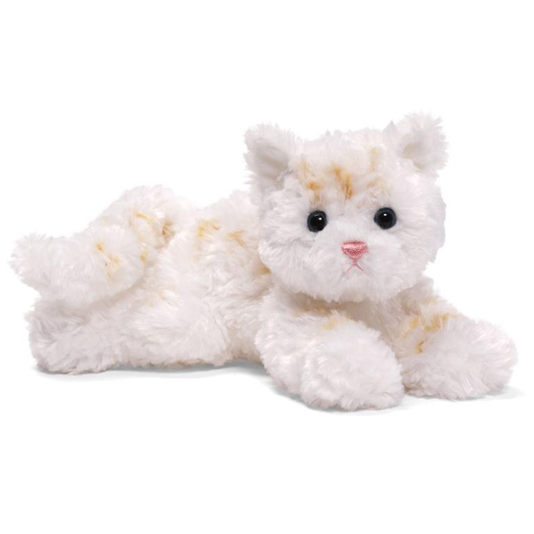 Bootsie plush cat in white