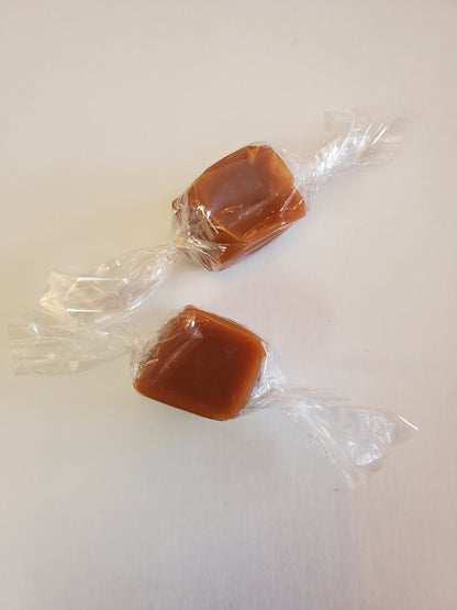 hand wrapped vanilla caramels