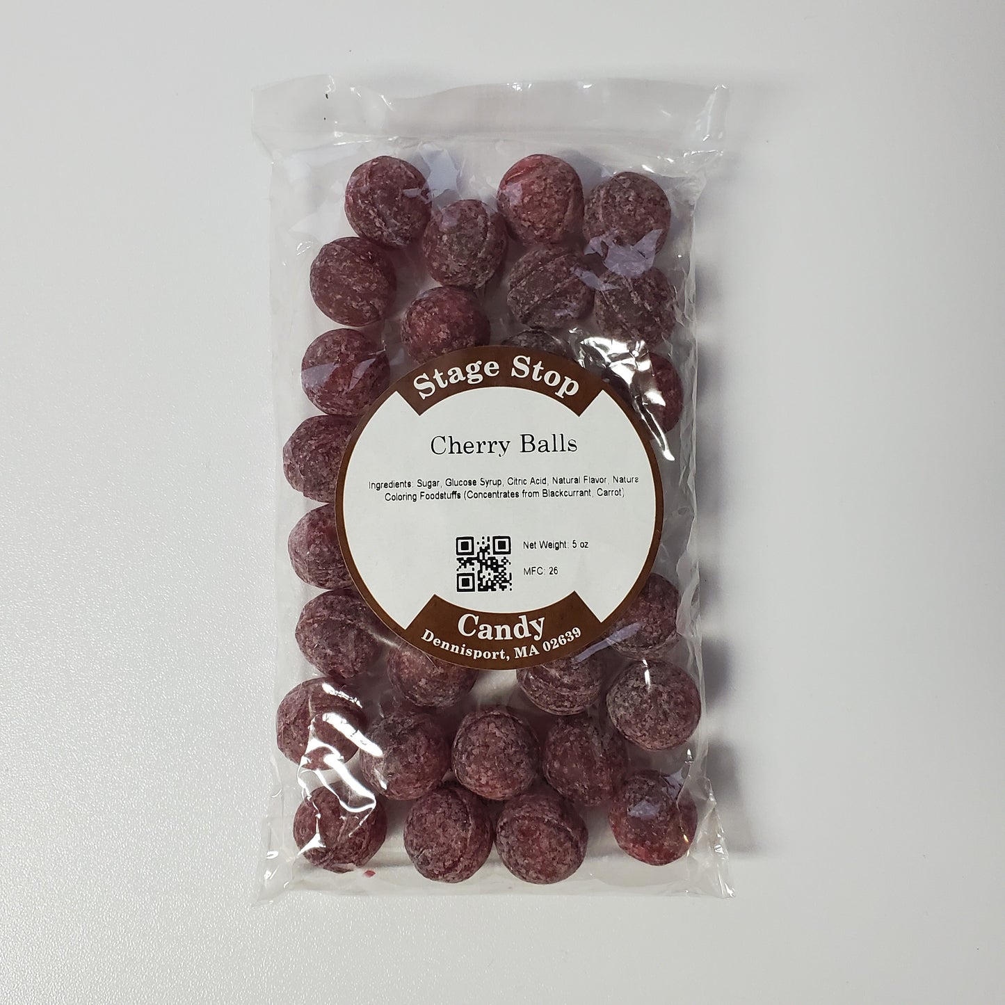 Bag of cherry balls Bavarian vegan hard candy