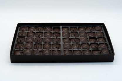 box of dark chocolate solid geneva bites
