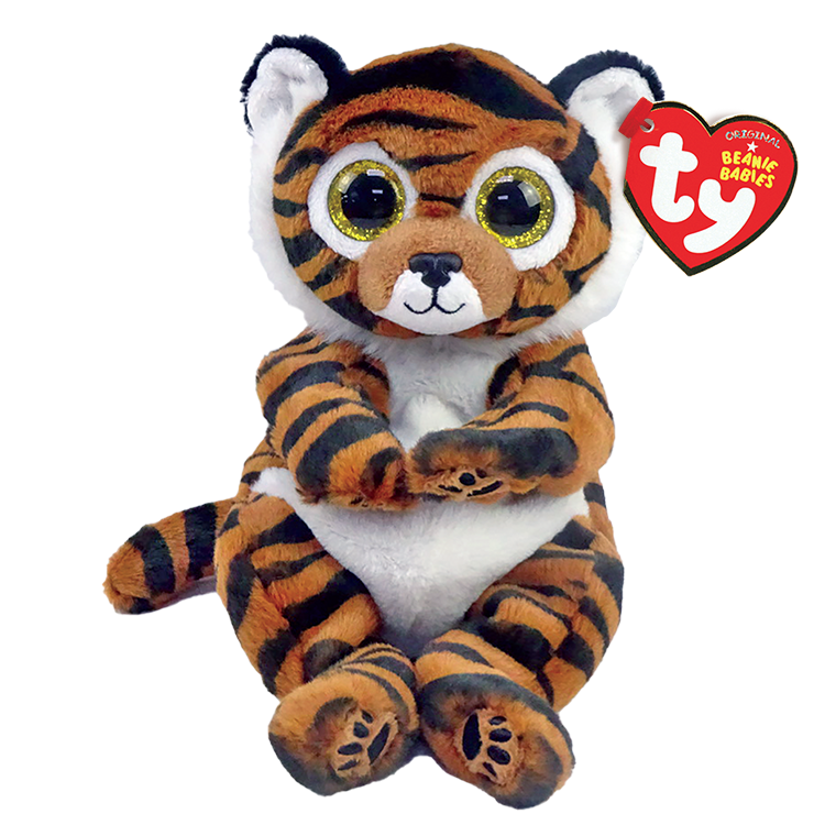 Clawdia Black Striped Brown Tiger TY Beanie Babies Plush