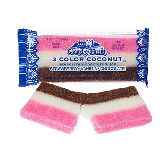 Candy Farm 3 Color Neapolitan Coconut Slice