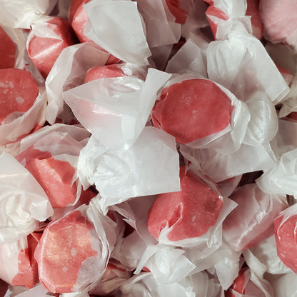 Closeup of Cranberry Taffy