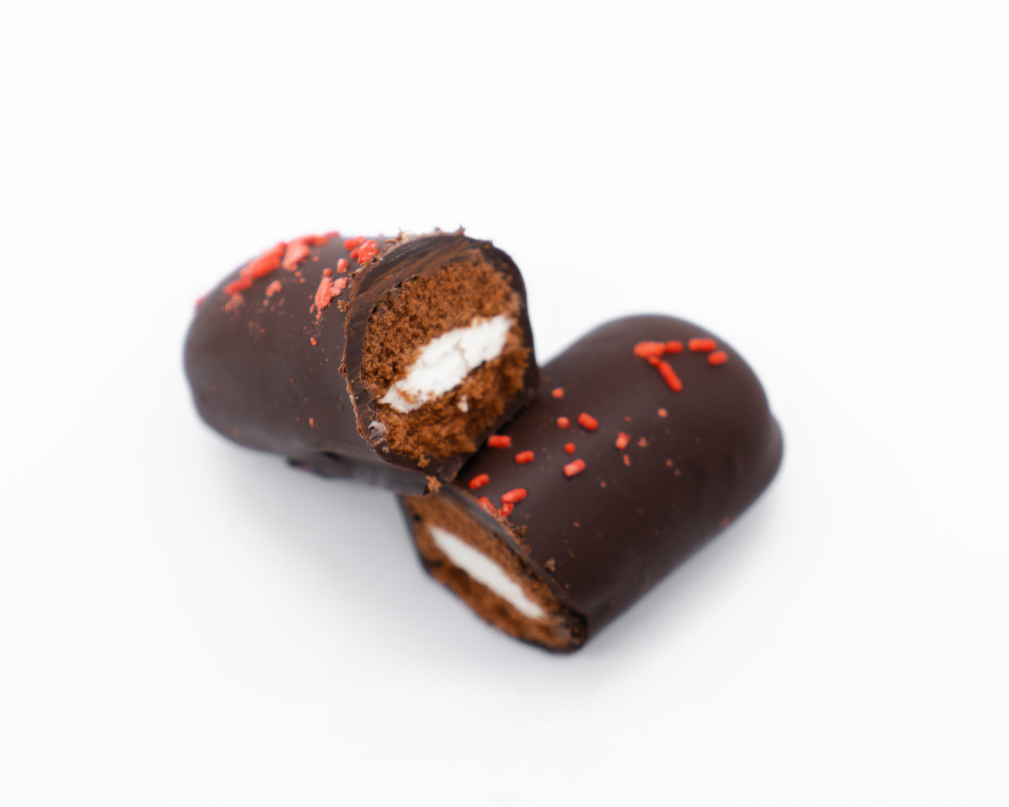 dark chocolate covered devil dogs