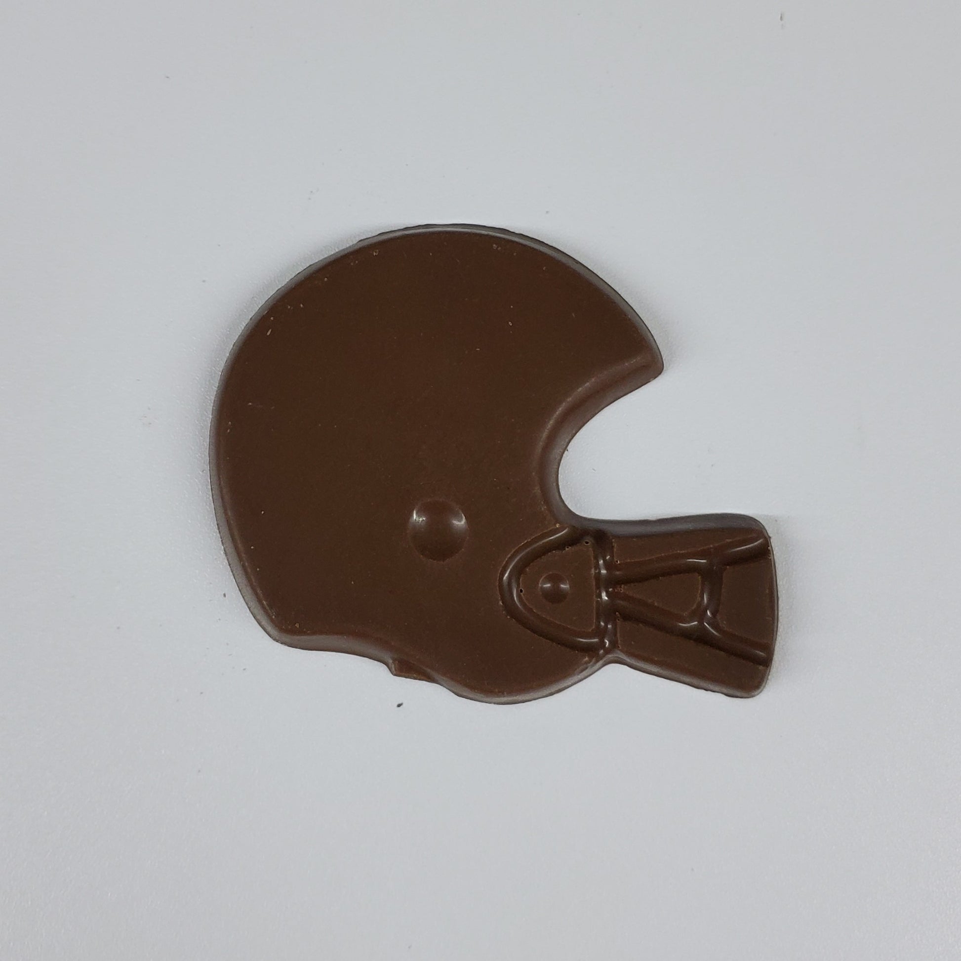 Milk chocolate football helmet