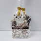 Cape Cod Chocolate Gift Basket handcrafted by Stage Stop Candy in Dennisport, wrapped in plastic and tied with a bow