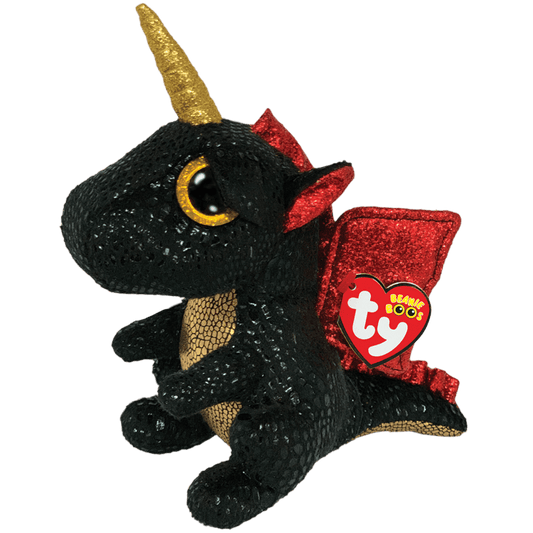 Grindal Black Dragon with Horn Stuffed TY Beanie Boo