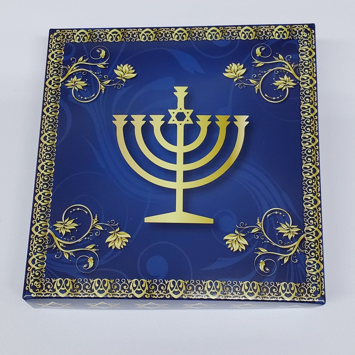 Hanukkah Themed Box Cover for 16 Piece Holiday Assortment