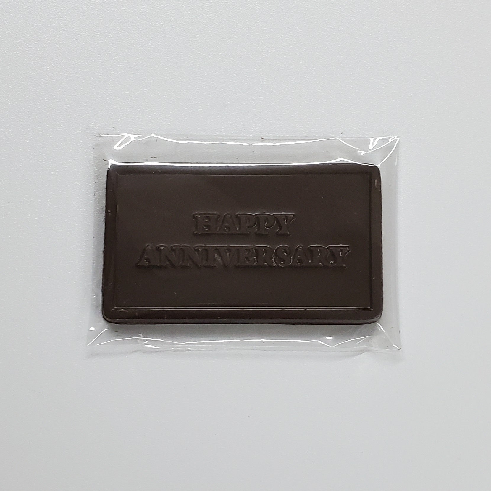 Happy Anniversary Dark Chocolate Greeting Card in Wrapper