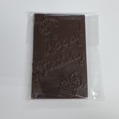 Happy Birthday Dark Chocolate Greeting Card in Wrapper