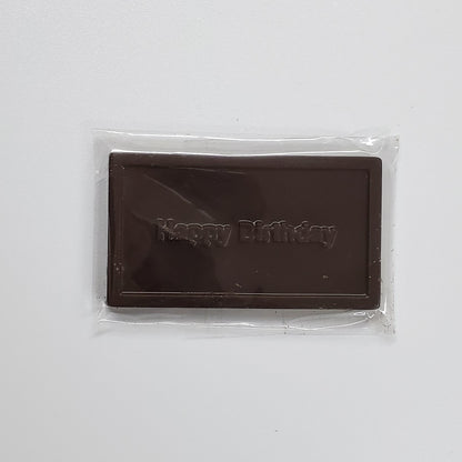 Happy Birthday Dark Chocolate Greeting Card in Wrapper