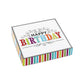 Happy Birthday Stripe Themed Box Cover for 9 Piece Holiday Assortment
