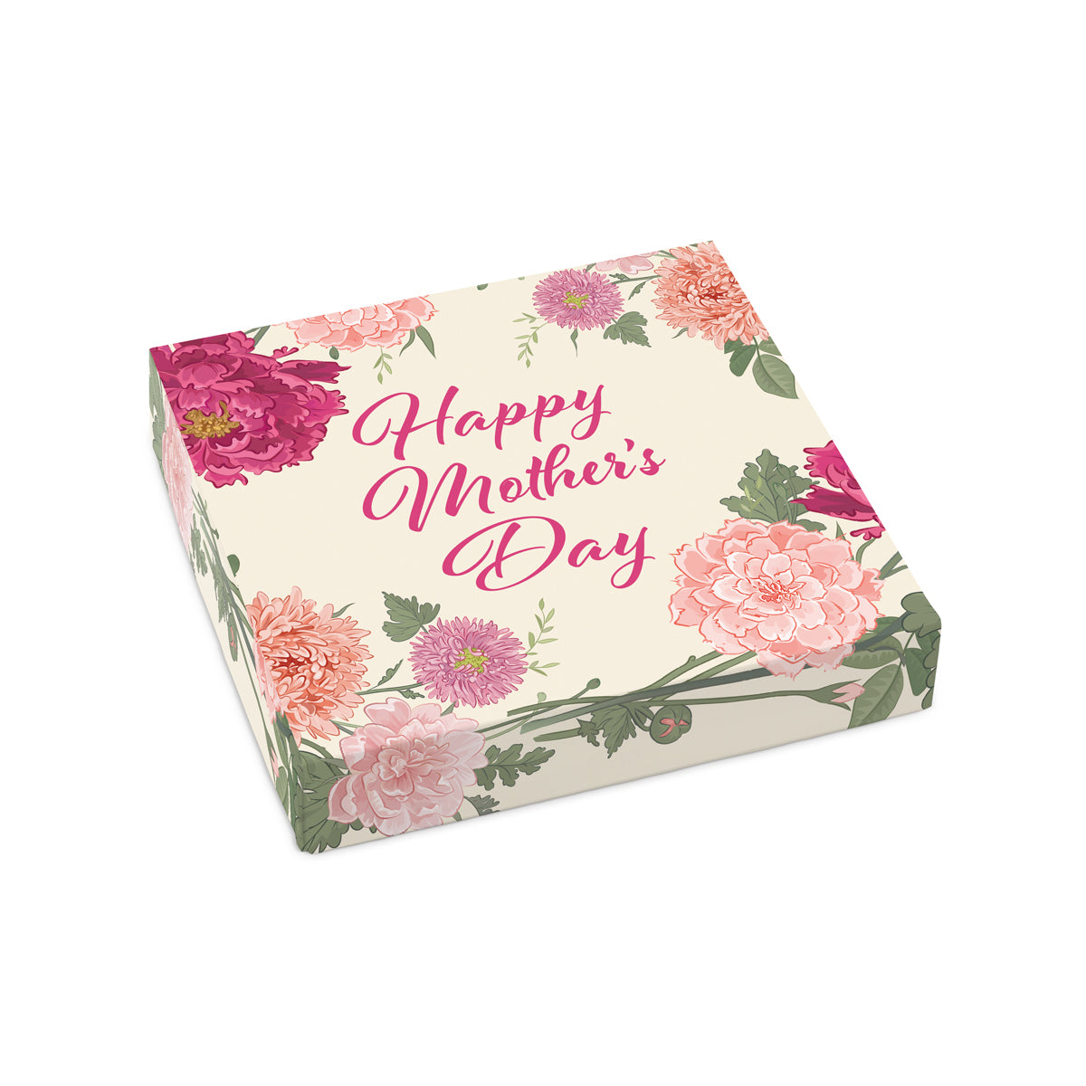 Happy Mother's Day Floral Cover for 9 Piece Chocolate Assortment