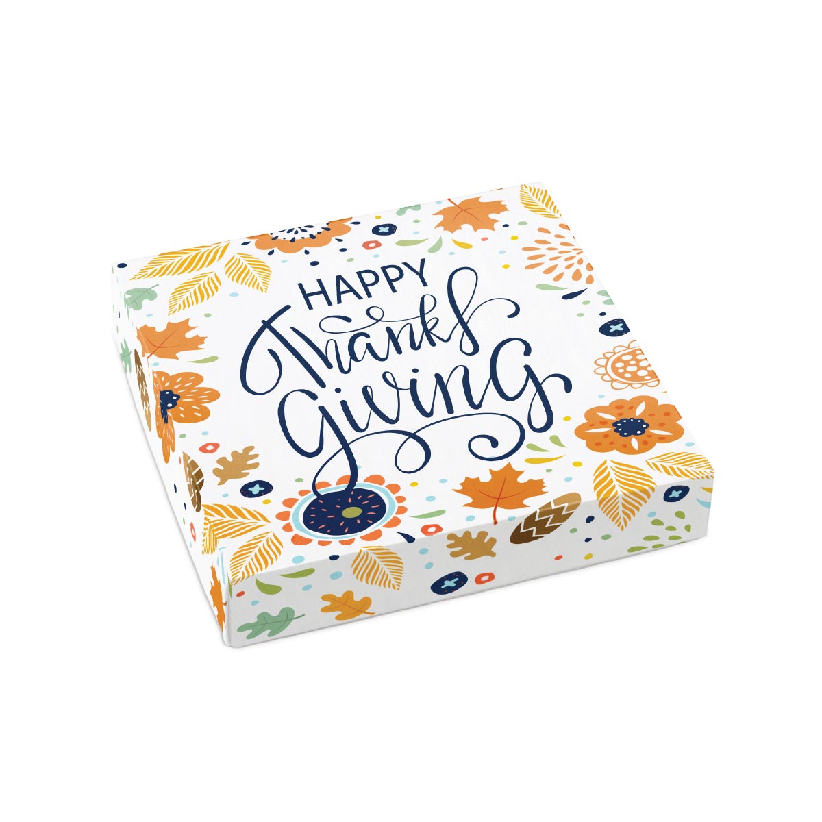 Thanksgiving Themed Box Cover for 16 Piece Holiday Assortment