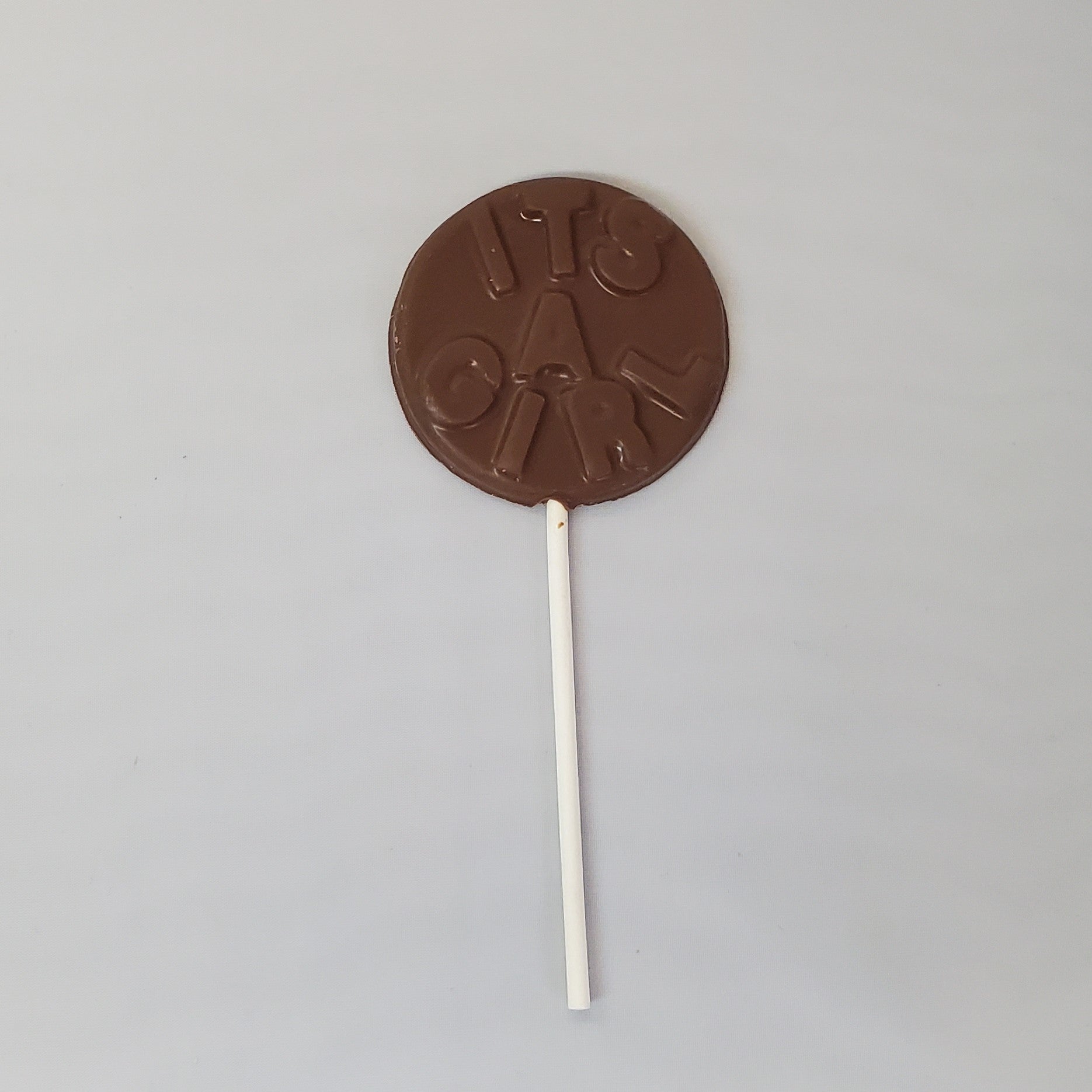 Milk Chocolate It's A Girl lollipop