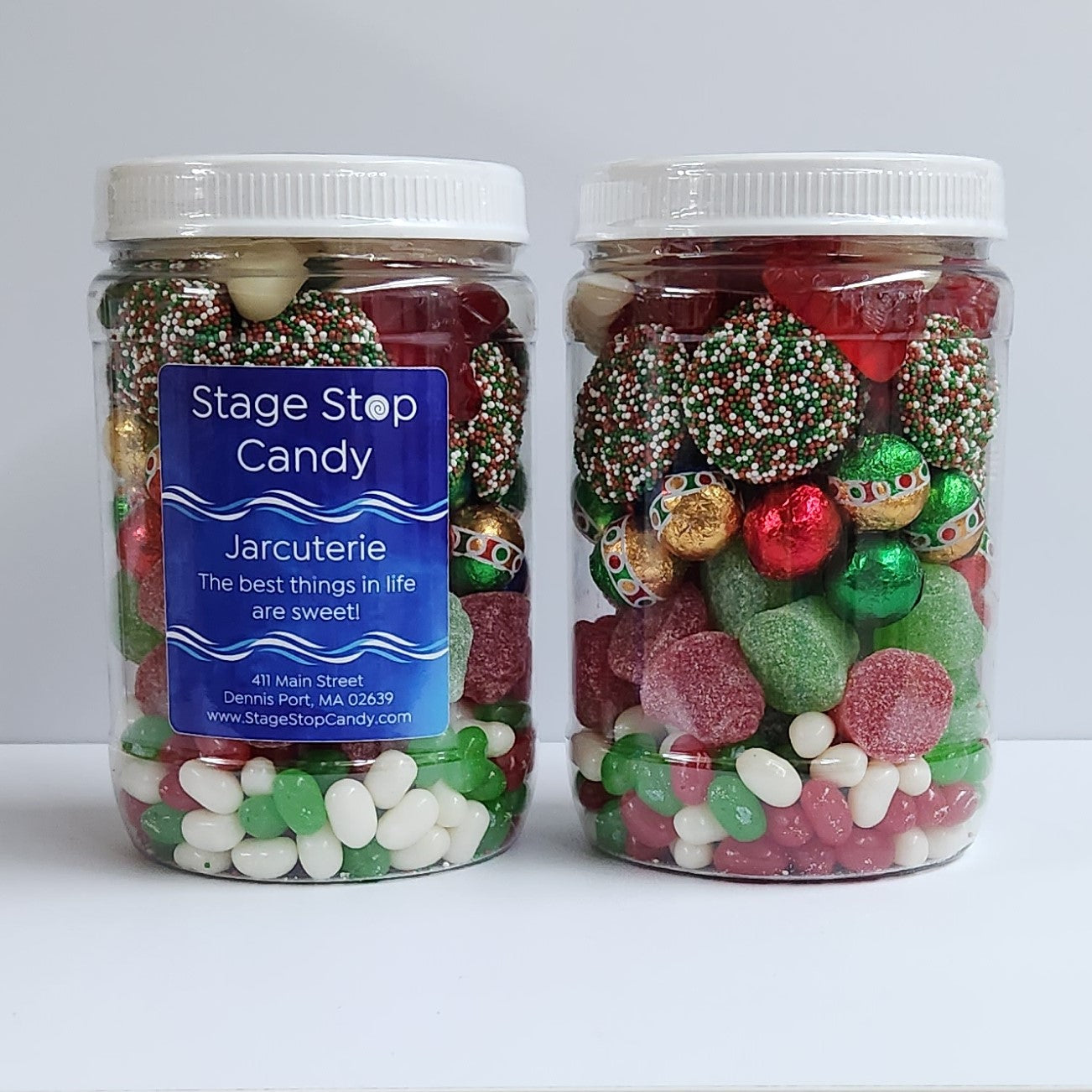 Stage Stop Candy's Christmas Jarcuterie - All your favorite Christmas candies packaged together in a plastic jar. 