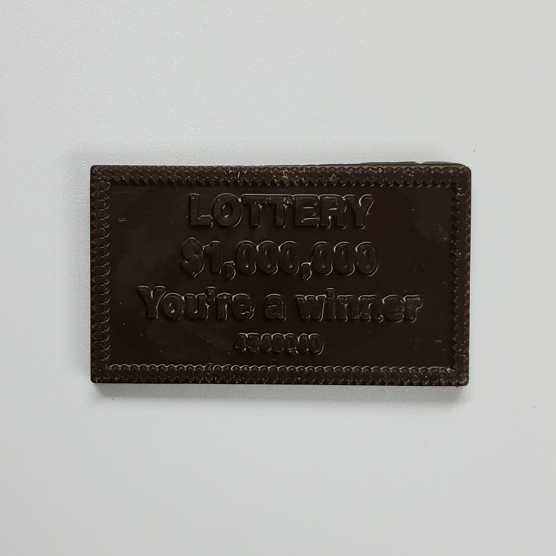 dark chocolate lottery ticket