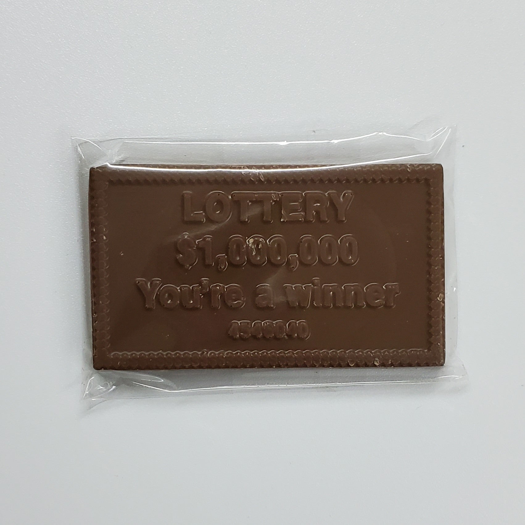 milk chocolate lottery ticket