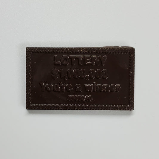 dark chocolate lottery ticket
