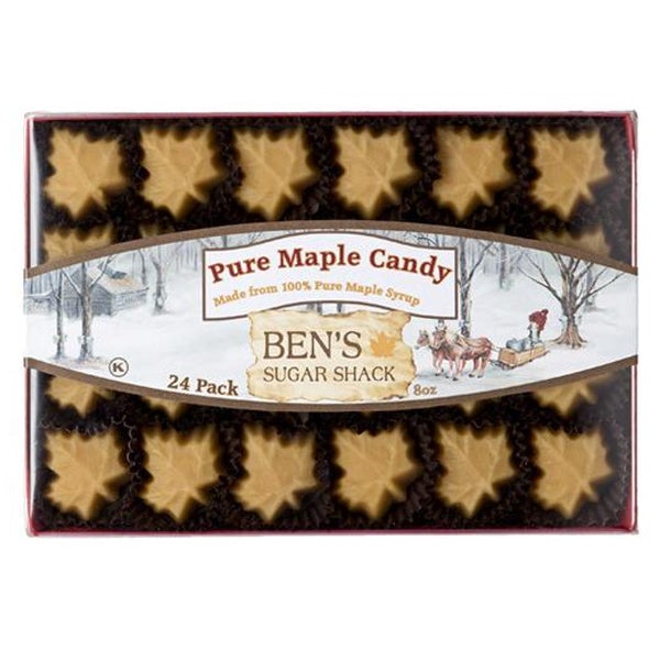 Twenty Four Pure Maple Candy Maple Leaves in a Box