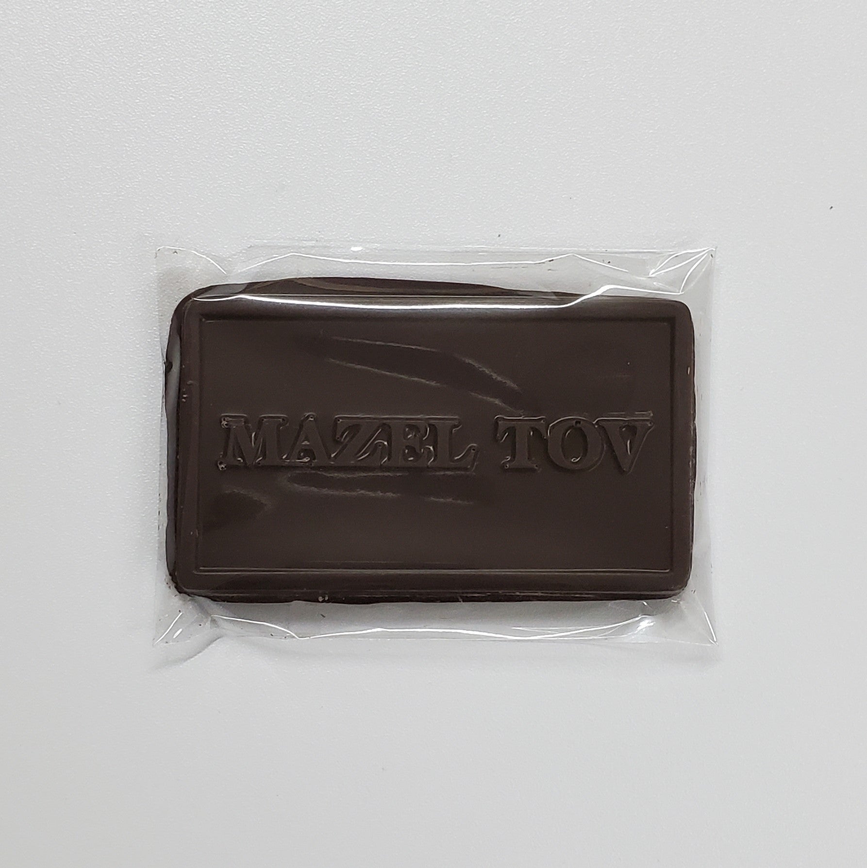 Mazel Tov Dark Chocolate Greeting Card in Wrapper