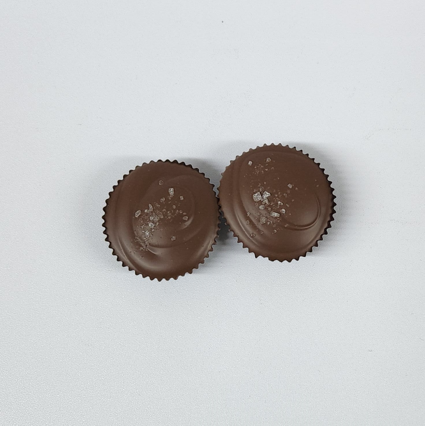 Milk Chocolate Sea Salt Caramel Cups made by Stage Stop Candy