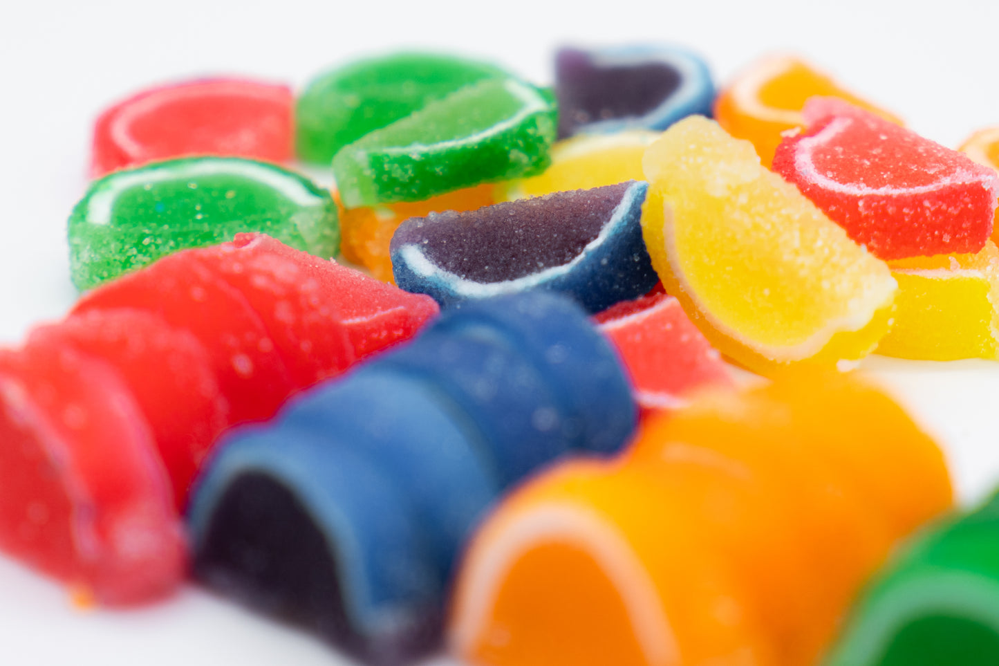 Assorted Mini Fruit Slices Up Close