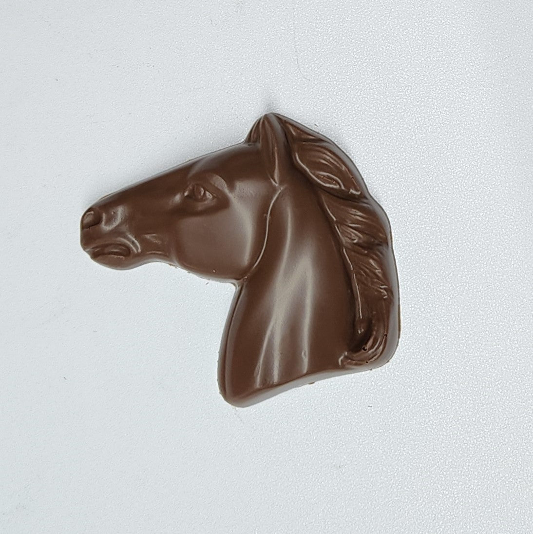 Solid milk chocolate horse head