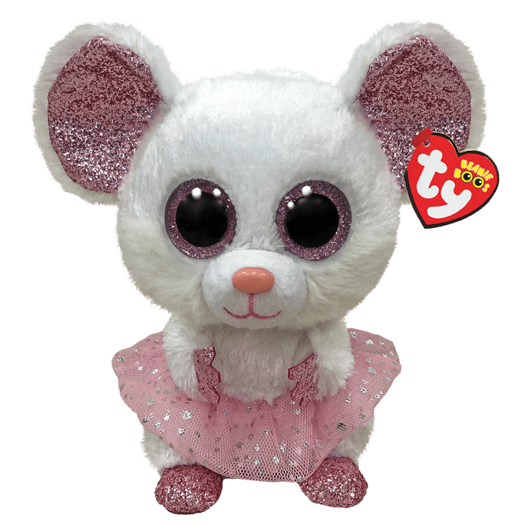 Nina White Ballerina Mouse TY Beanie Boos Stuffed Plush