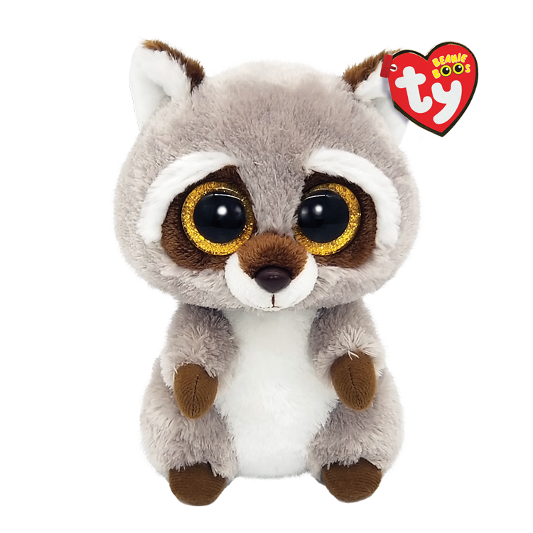 Oakie Brown Raccoon TY Beanie Boo Plush