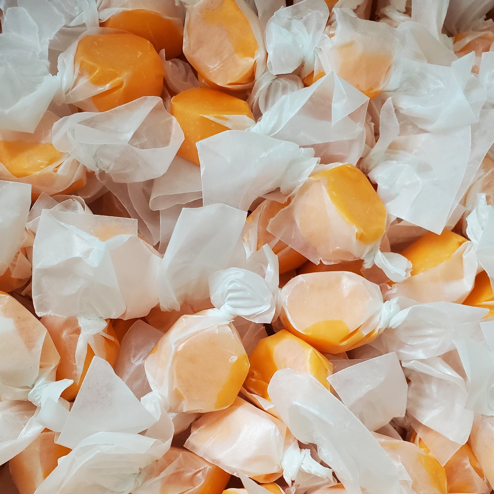 Closeup of Orange Taffy