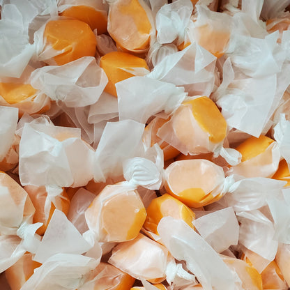 Closeup of Orange Taffy