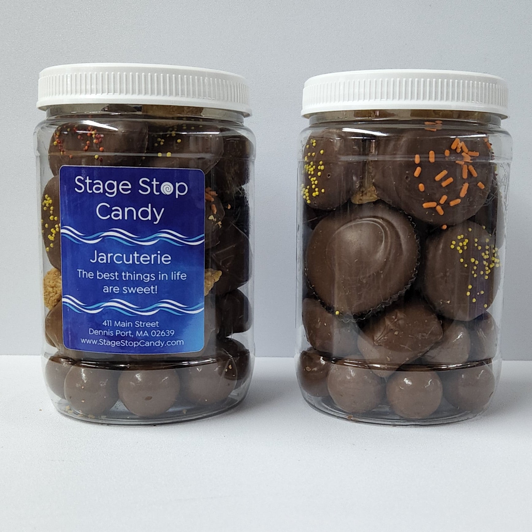 Stage Stop Candy's Peanut Butter Only Jarcuterie Jar featuring an array of handcrafted peanut butter treats. 