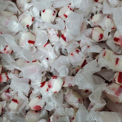 Closeup of Peppermint Taffy