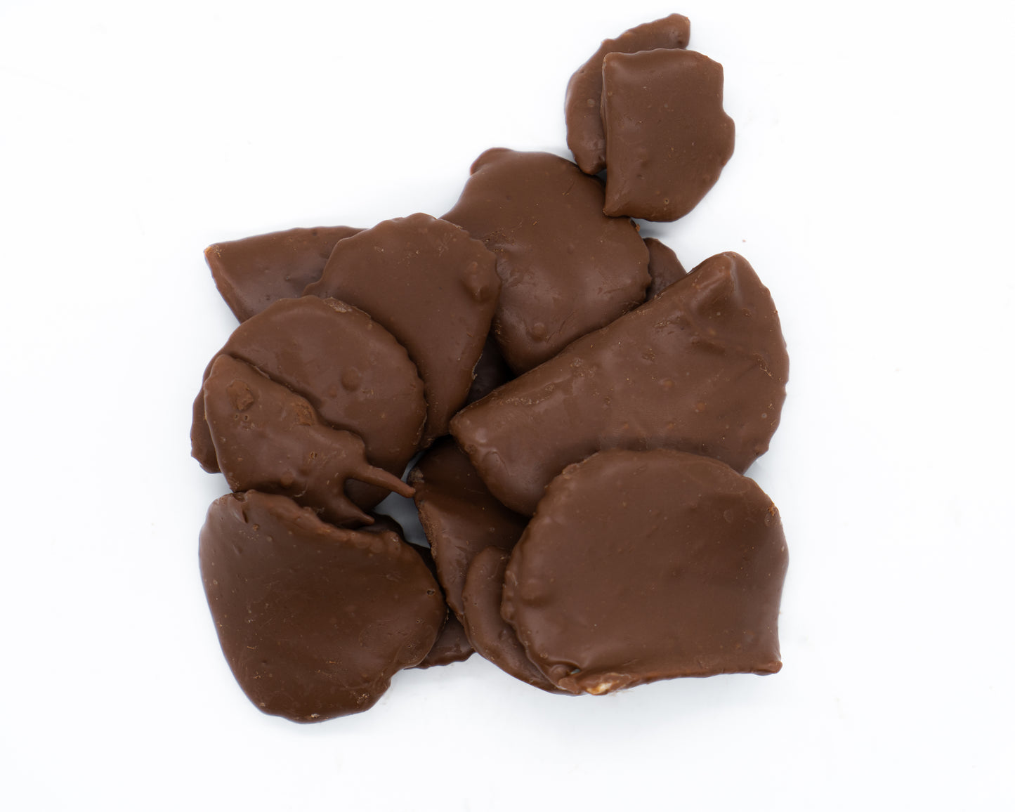 pile of chocolate covered potato chips