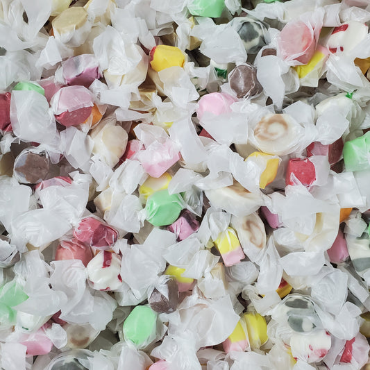 Closeup of Assorted Salt Water Taffy