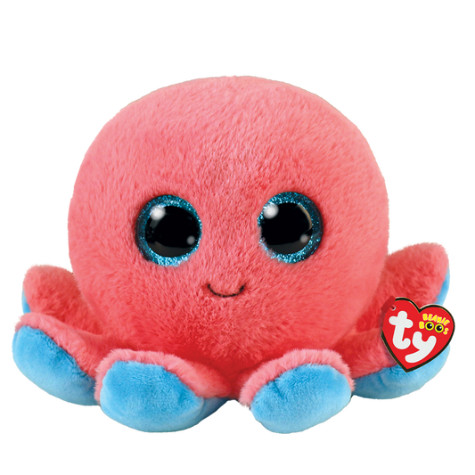 Sheldon Happy Coral Octopus TY Beanie Boos Stuffed Animal