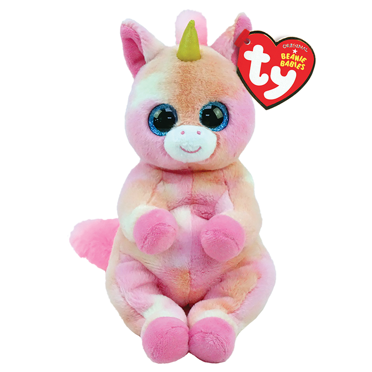 Skylar TY Beanie Babies Pink and Orange Unicorn Stuffed Plush