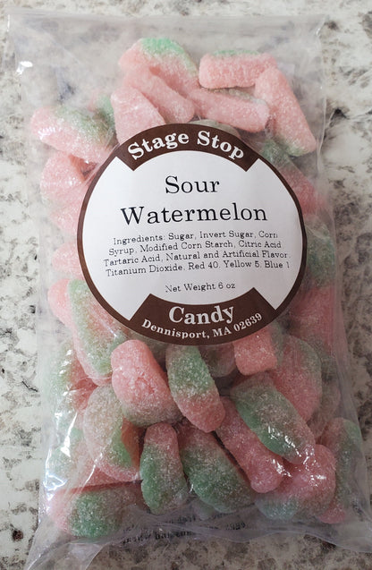 Bag of Sour Gummy Watermelon candy