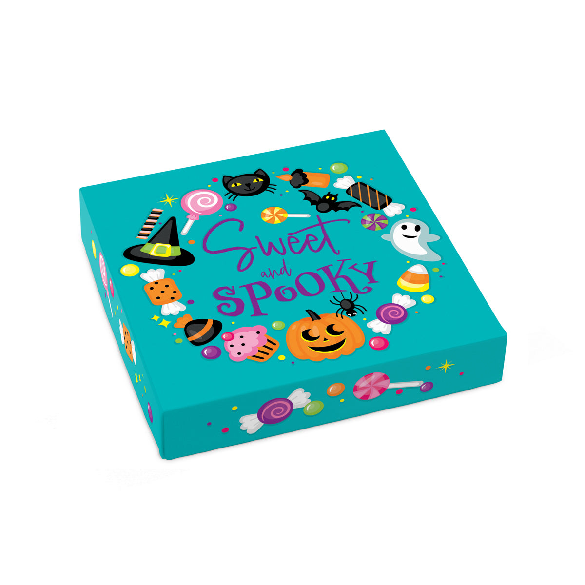 Sweet and Spooky 16 piece assortment cover with cartoon Halloween images