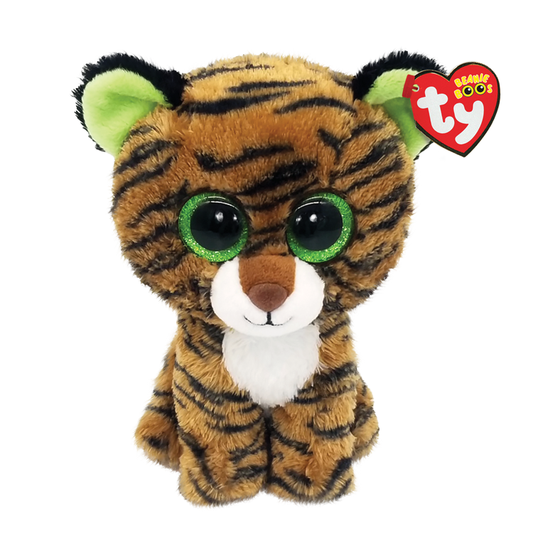 TY Beanie Boos Tiggy Brown Striped Tiger Stuffed Plush