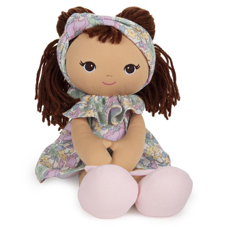 Toddler Doll Green Garden Dress Stuffed Plush Doll
