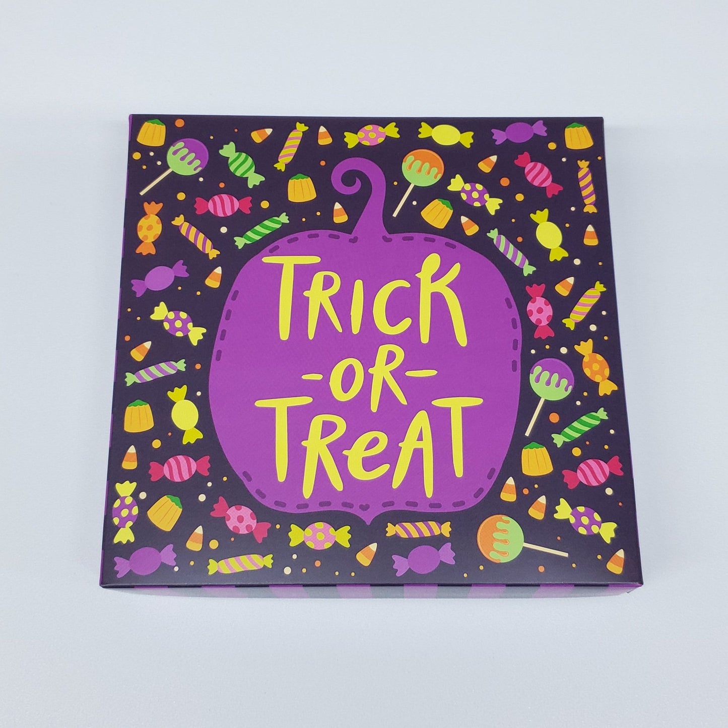 Trick or Treat Themed Box Cover for 9 Piece Holiday Assortment