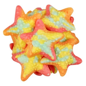 A pile of Tropical Gummy Starfish