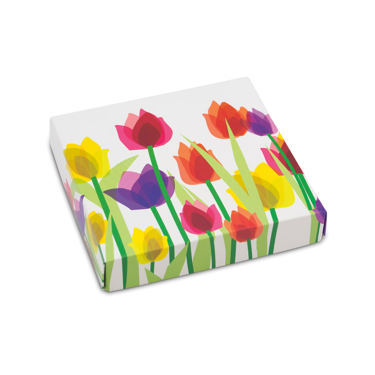 Tulip Themed Box Cover for 16 Piece Holiday Assortment