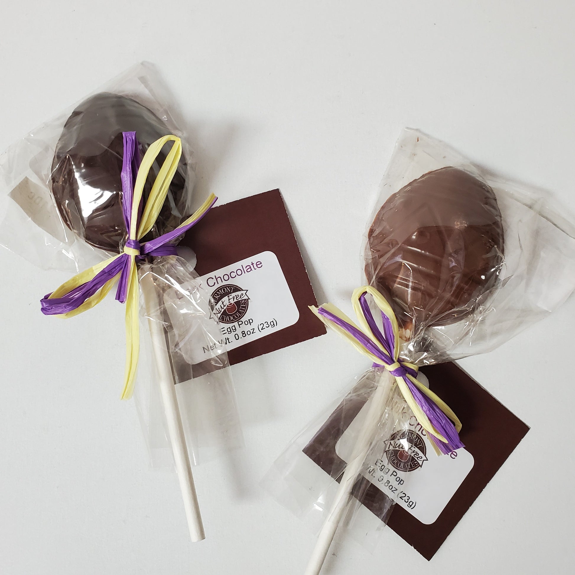 Vermont Nut Free Dark and Milk Chocolate Solid Egg Pop