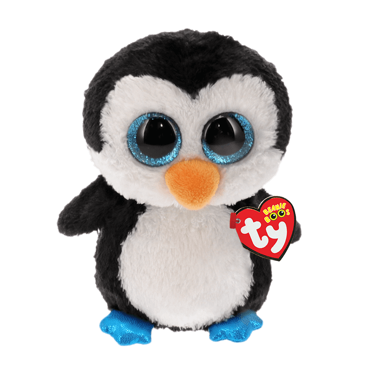 TY Beanies Boos Waddles Black and White Penguin Stuffed Plush