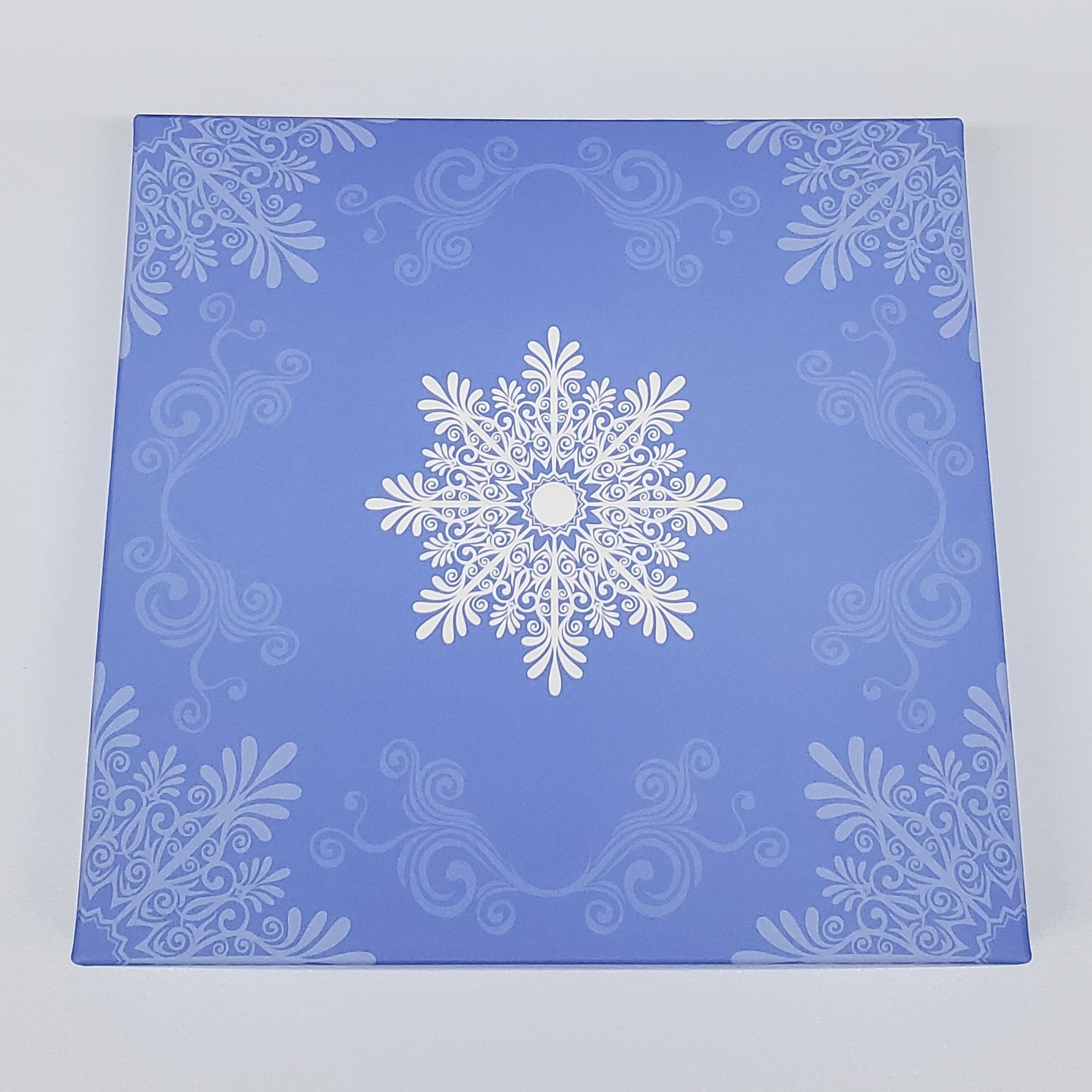 Snowflake Themed Box Cover for 16 Piece Holiday Assortment