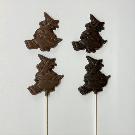 Milk and Dark Chocolate Witch Lollipops and Favors
